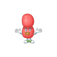 Neisseria gonorrhoeae Cartoon drawing design making a quiet finger gesture