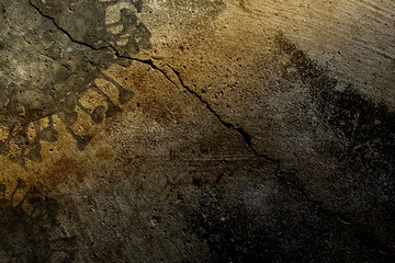 Textured grunge background with abstract covid-19 or coronvirus illustration. Copy space for text.