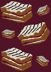 cake slices background