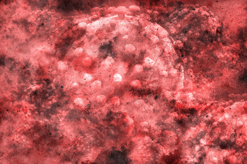 Abstract coronavirus background. 3D digital illustration. Video title screen, podcast or web background, information poster or infographic.