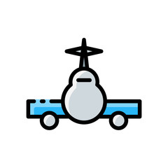 airplane fill outline icon