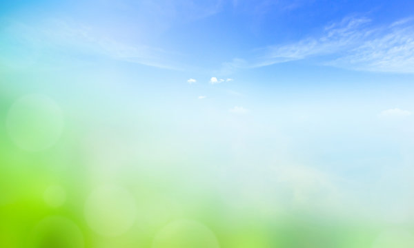 World Environment Day concept: Blue sky and beautiful cloud with meadow 