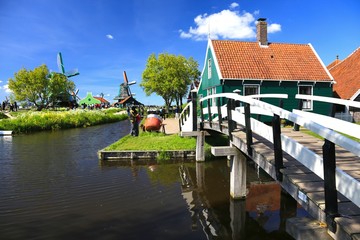 Fototapeta premium Zaanse Schans is one of the popular tourist attractions of the Netherlands
