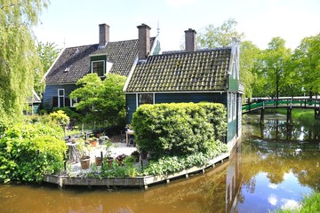 Zaanse Schans is one of the popular tourist attractions of the Netherlands