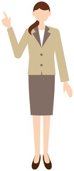 Vector image of business women in office uniform