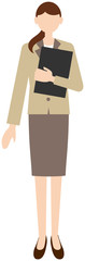 Vector image of business women in office uniform