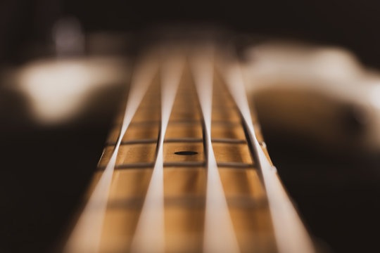 Bass Guitar Neck Close-up
