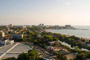 Fototapeta na wymiar View of the city of Anapa Russia, black sea coast