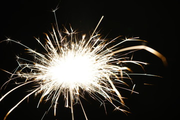 sparklers on a black background