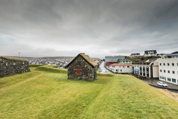 Fototapeta na wymiar Torshavn, one of the many beautiful Faroe Islands