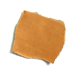 old torn paper isolated on white background with space for text