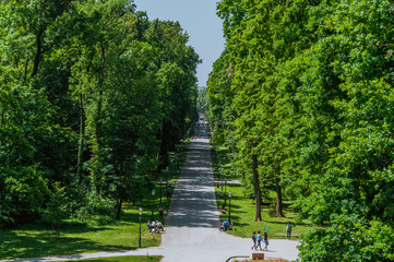Road in Maksimir park in the city Zagreb
