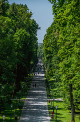 Road in Maksimir park in the city Zagreb