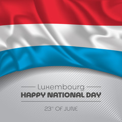 Luxembourg happy national day greeting card, banner vector illustration