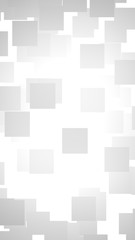 White abstract background. Misty backdrop with grey squares. 3D illustration