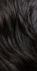 Dark brown human hair