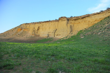 mountain landscape with blue sky