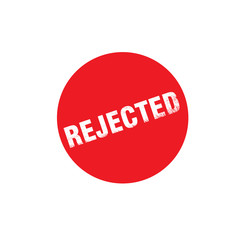  Red rejected circle stamp with the red background  