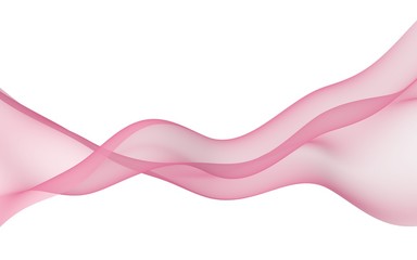 Abstract wave. Scarf. Bright ribbon on white background. Abstract smoke. Raster air background. 3D illustration
