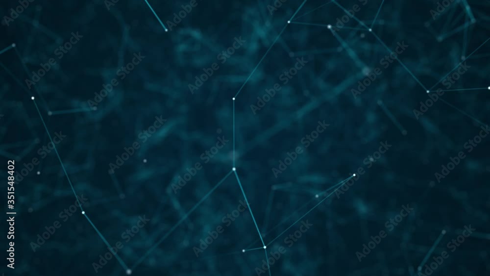 Poster dynamic plexus of glowing lines and dots. abstract digital background. network or connection. 3d ren