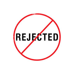 Rejected stamp isolated on white background. rejected stamp