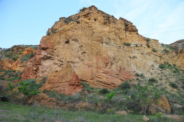 Fototapeta na wymiar red rocks in the mountains