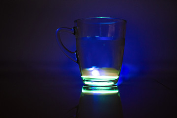 background photo A glass of water with light and shadow abstract beautiful vivid fresh thirsty clean healty refresh colorful color