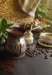  Traditional Turkish coffee, strong coffee  