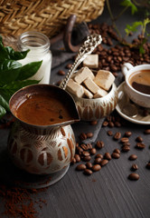  Traditional Turkish coffee, strong coffee  