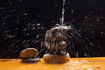 Water falling on some stones