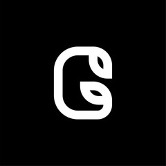 Vector Geometric Leaf Letter Design G