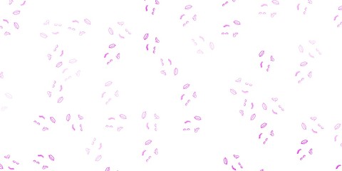 Light Pink vector pattern with feminism elements.