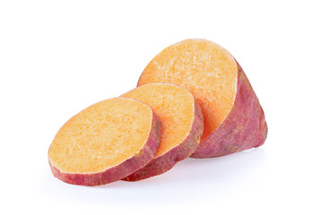  yams potato on isolated white background