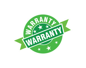 warranty ribbon. warranty round Green sign. warranty