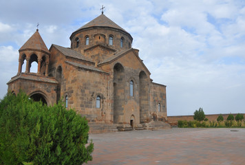 Fototapeta na wymiar Church of St. Hripsime in the city of Vagharshapat. Armenia. Since 2000, a UNESCO World Heritage Site.