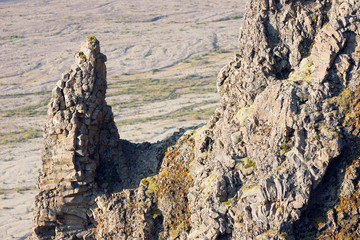 Volcanic alpine landscape in Skaftafell Natural Park, Iceland, Europe