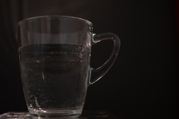 background photo A glass of water with light and shadow abstract beautiful vivid fresh thirsty clean healty refresh