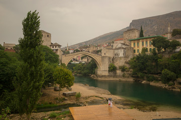 Stari Most, also known as Mostar Bridge, is a rebuilt 16th-century Ottoman bridge in the city of...