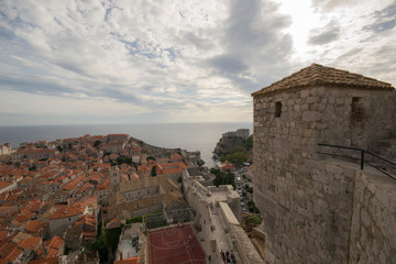 Fototapeta na wymiar Dubrovnik is a city on the Adriatic Sea in southern Croatia. It is one of the most prominent tourist destinations in the Mediterranean Sea, a seaport and the centre of Dubrovnik-Neretva County.