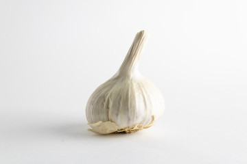 Isolated garlic head on a white background