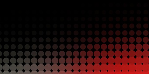 Dark Red vector pattern with spheres. Glitter abstract illustration with colorful drops. Pattern for websites.