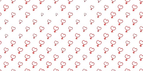 Light Red vector background with woman symbols.