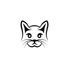 Logo face of a cute kitten.