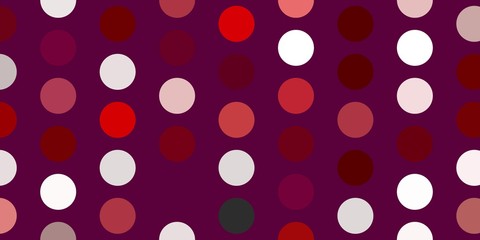 Light pink vector background with bubbles.