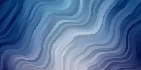 Light Pink, Blue vector background with curved lines. Abstract illustration with bandy gradient lines. Pattern for websites, landing pages.