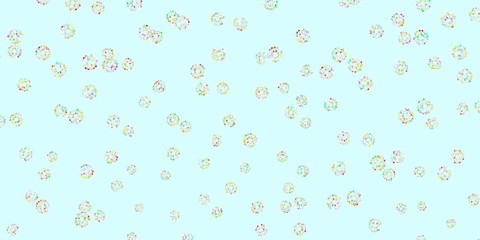Light multicolor vector natural layout with flowers.