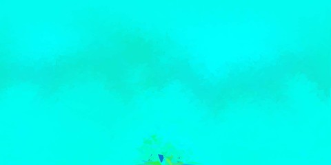 Dark green vector polygonal pattern.