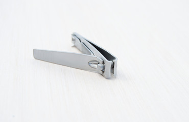 Nail clippers on a white background.