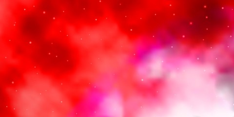 Light Red vector background with small and big stars. Modern geometric abstract illustration with stars. Theme for cell phones.