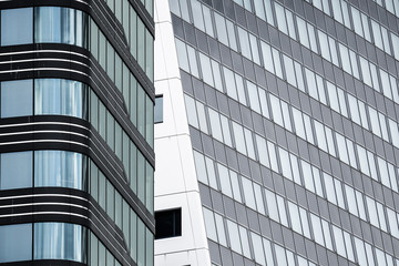 Fragment of the facade of a modern office building.